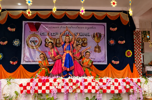 JMJ School students participating in a cultural dance programme