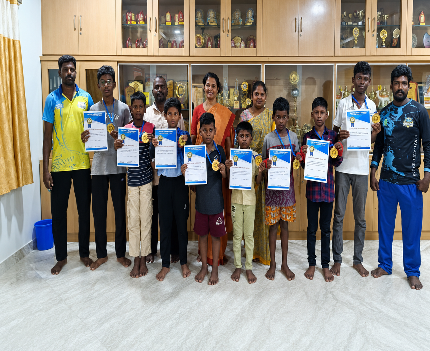 JMJ School students receiving sports awards