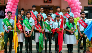 Students practising music