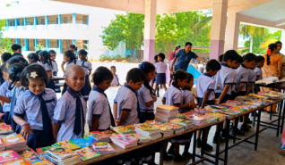 Students participating in team sports