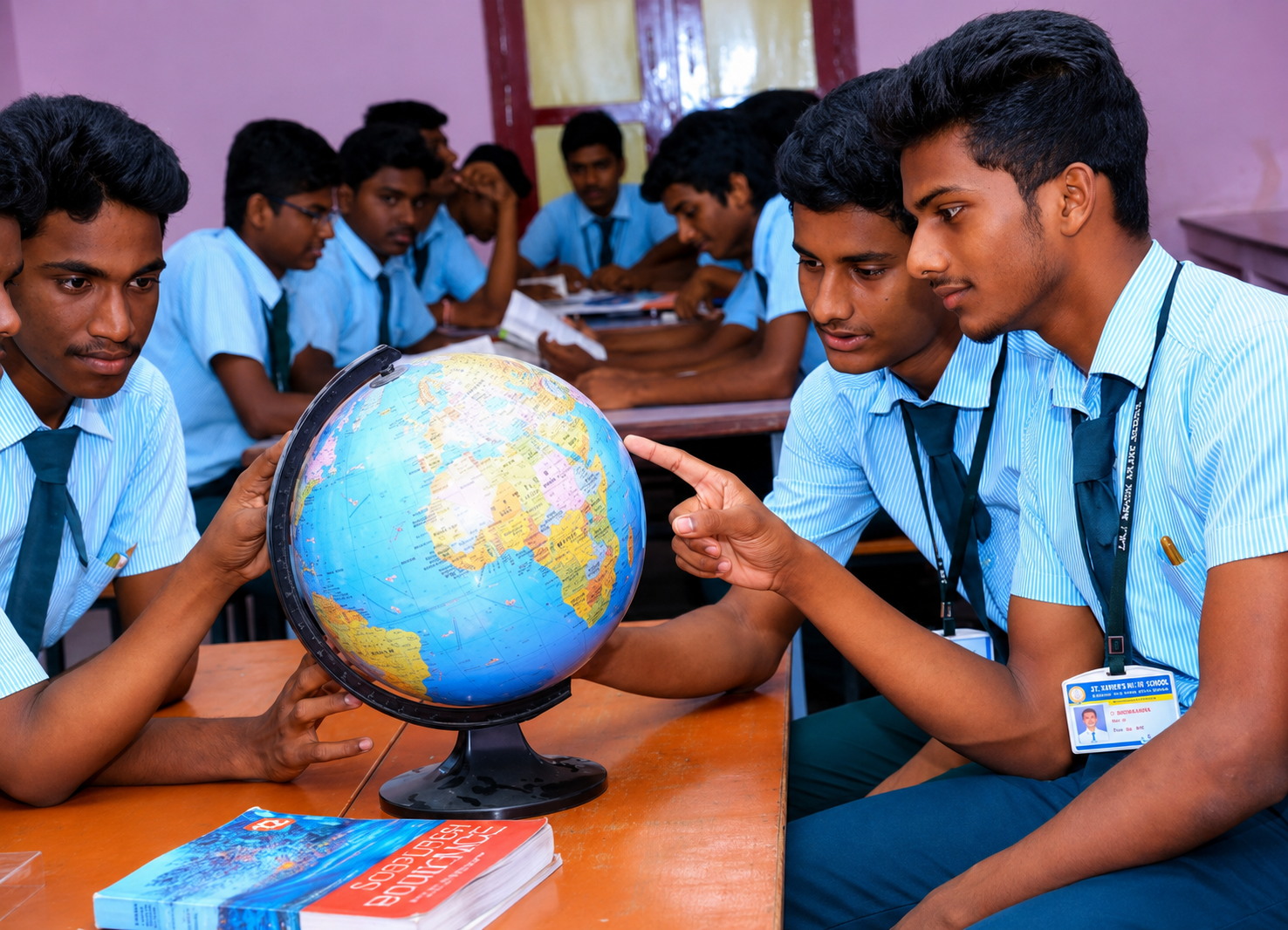 Students learning through a robotics club activity